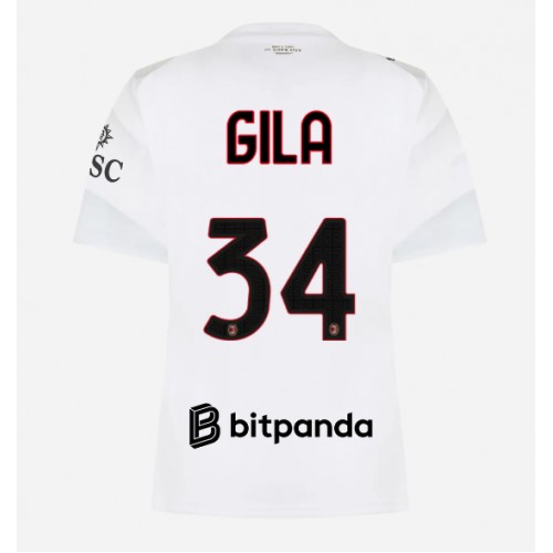 AC Milan Mario Gila #34 Vieraspaita Naiset 2026-27 Lyhythihainen